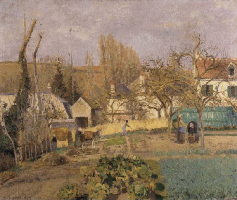 Camille Pissarro Kitchen Garden at L-Hermitage France oil painting art